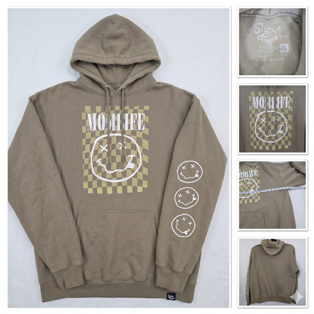 Slyfox Threads Mom Life Hoodie Sweatshirt Nirvana Parody Brown‎  Womens XXL